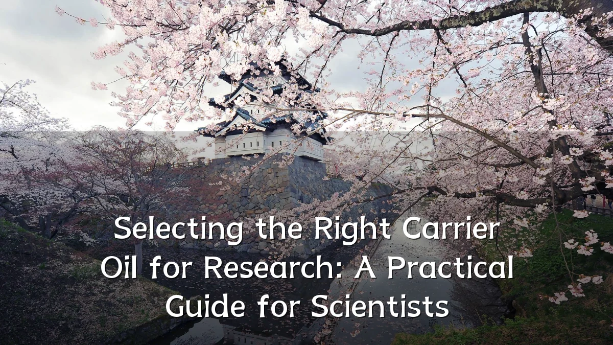 Selecting the Right Carrier Oil for Research: A Practical Guide for Scientists