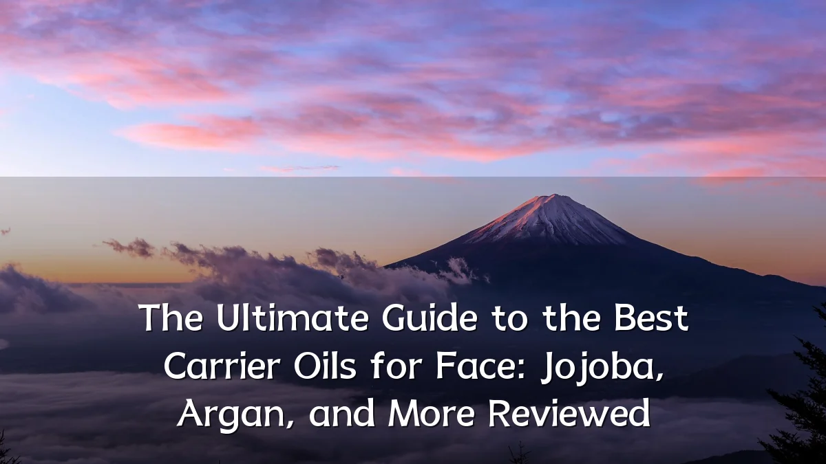 The Ultimate Guide to the Best Carrier Oils for Face: Jojoba, Argan, and More Reviewed