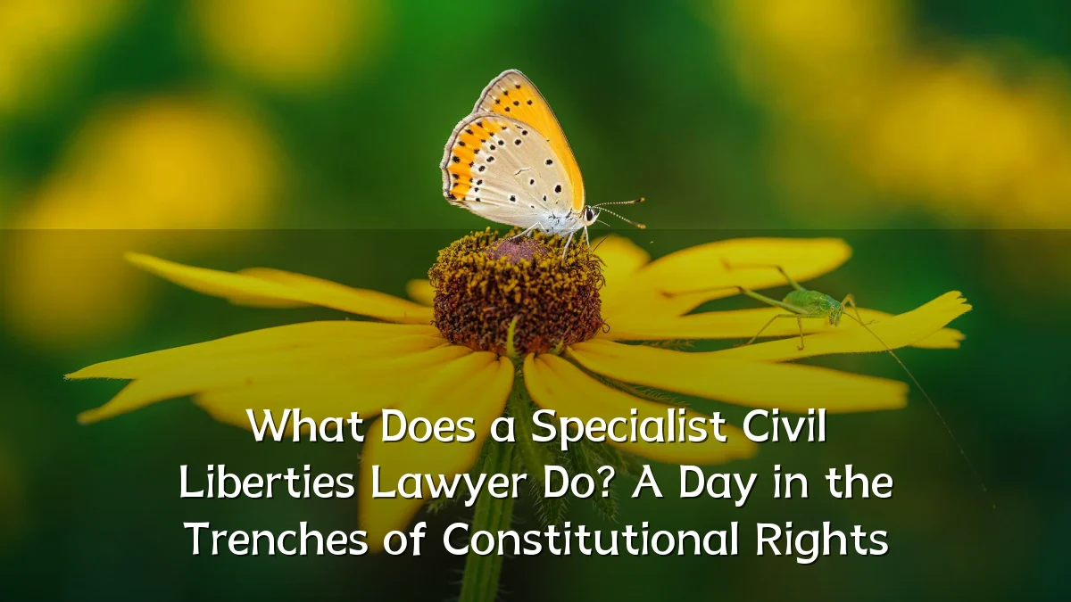 What Does a Specialist Civil Liberties Lawyer Do? A Day in the Trenches of Constitutional Rights