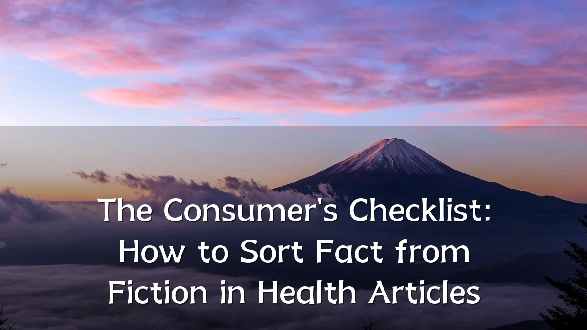 The Consumer's Checklist: How to Sort Fact from Fiction in Health Articles
