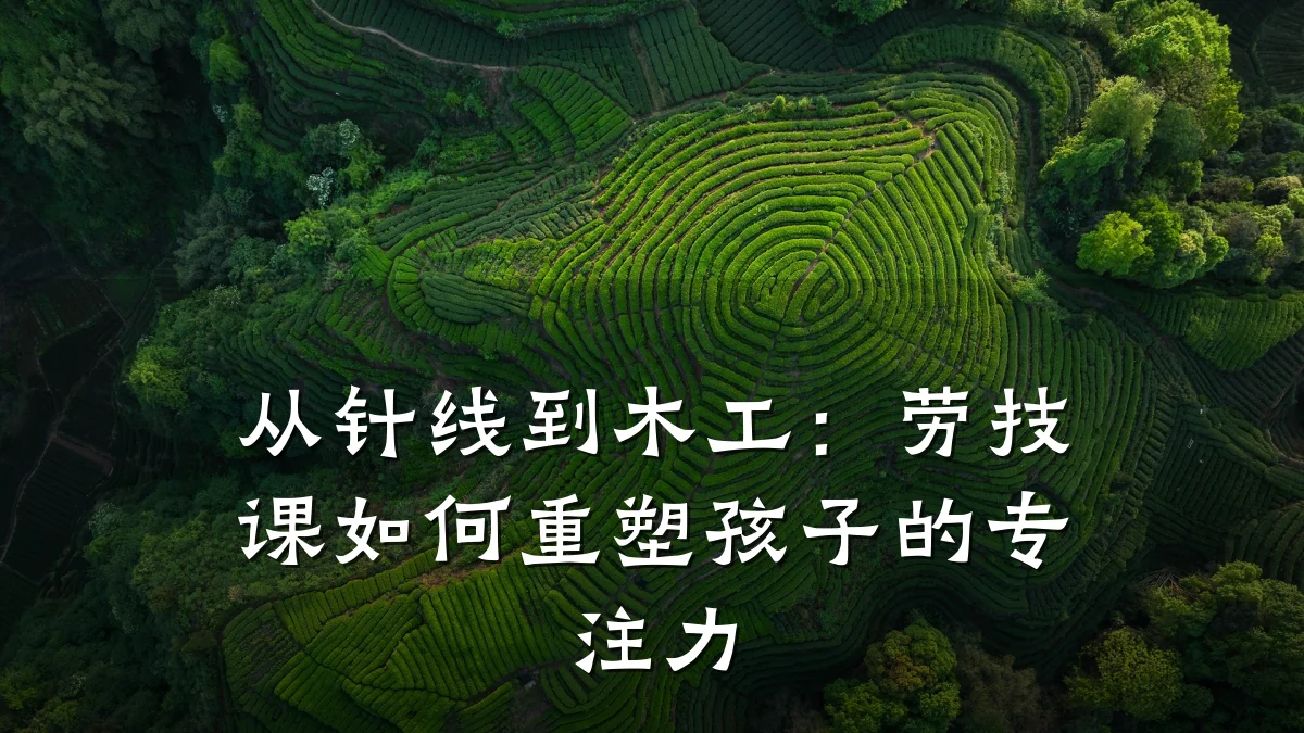 从针线到木工:劳技课如何重塑孩子的专注力