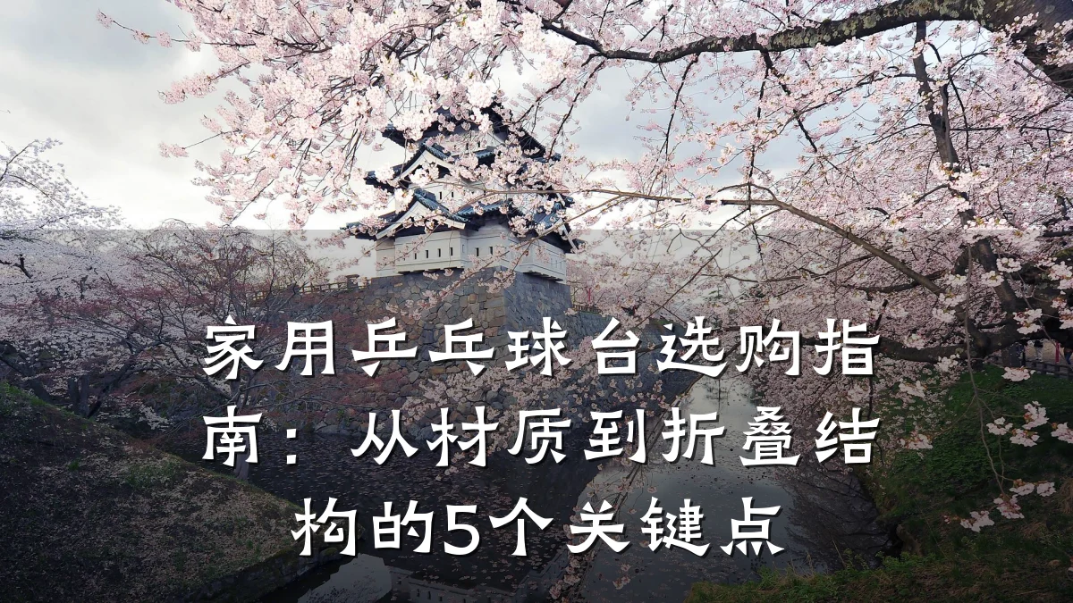 家用乒乓球台选购指南:从材质到折叠结构的5个关键点