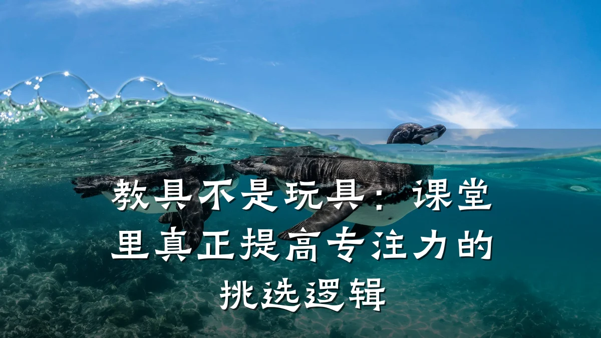 教具不是玩具:课堂里真正提高专注力的挑选逻辑