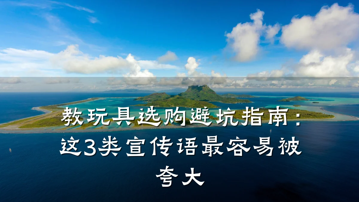 教玩具选购避坑指南：这3类宣传语最容易被夸大