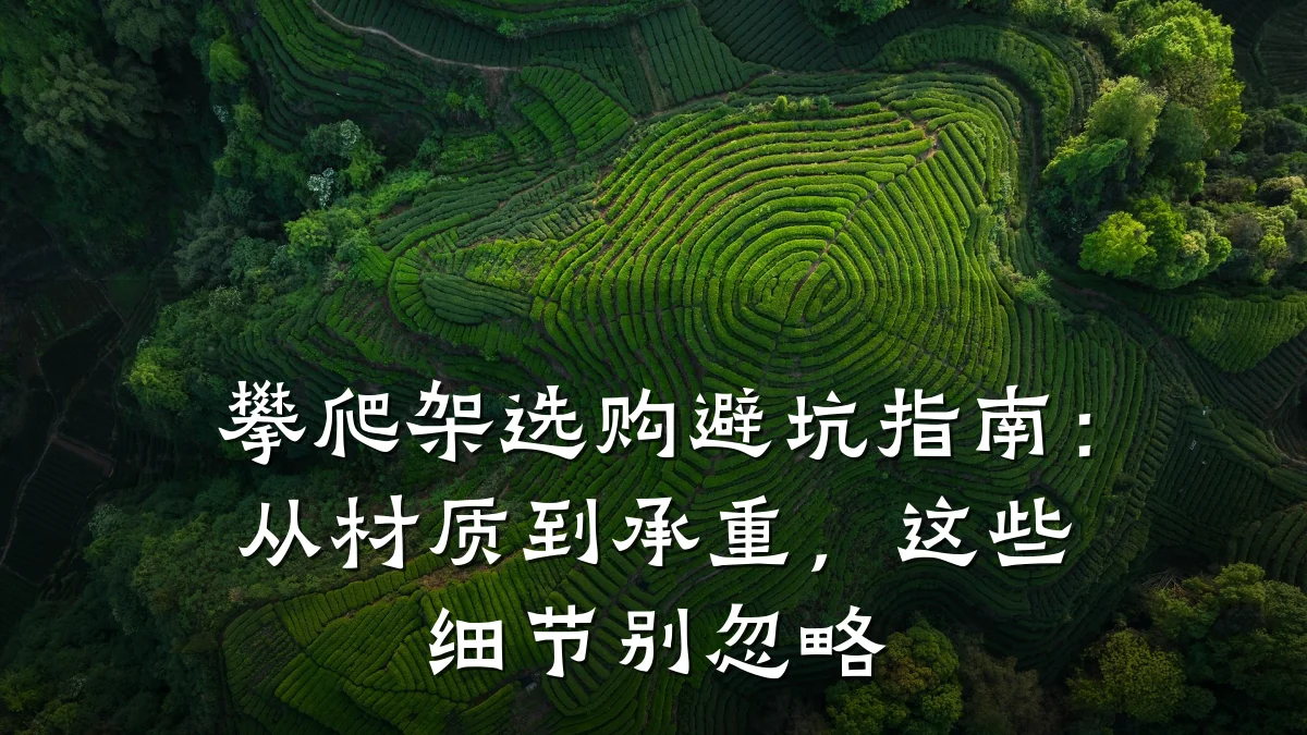 攀爬架选购避坑指南:从材质到承重,这些细节别忽略