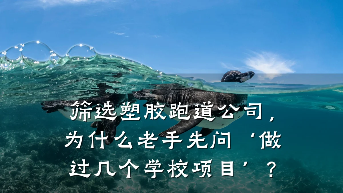 筛选塑胶跑道公司,为什么老手先问‘做过几个学校项目’?