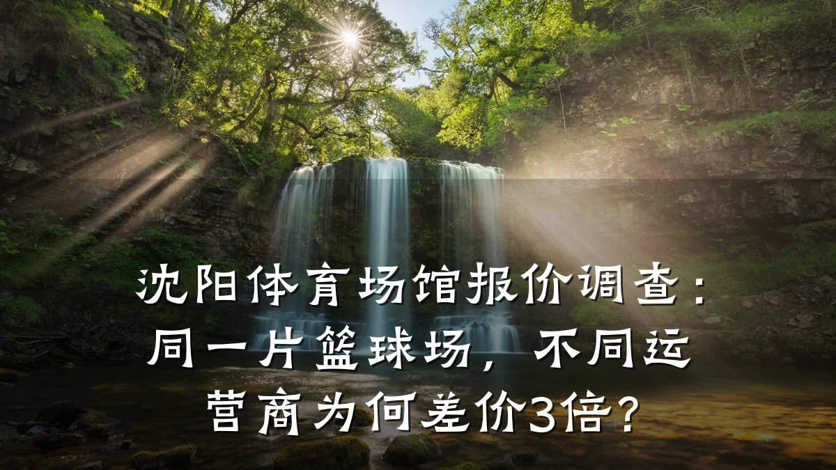 沈阳体育场馆报价调查:同一片篮球场,不同运营商为何差价3倍?