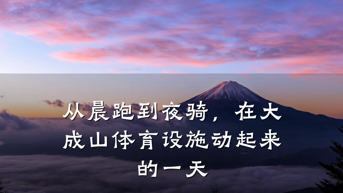 从晨跑到夜骑,在大成山体育设施动起来的一天