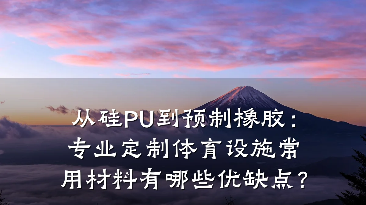 从硅PU到预制橡胶:专业定制体育设施常用材料有哪些优缺点?