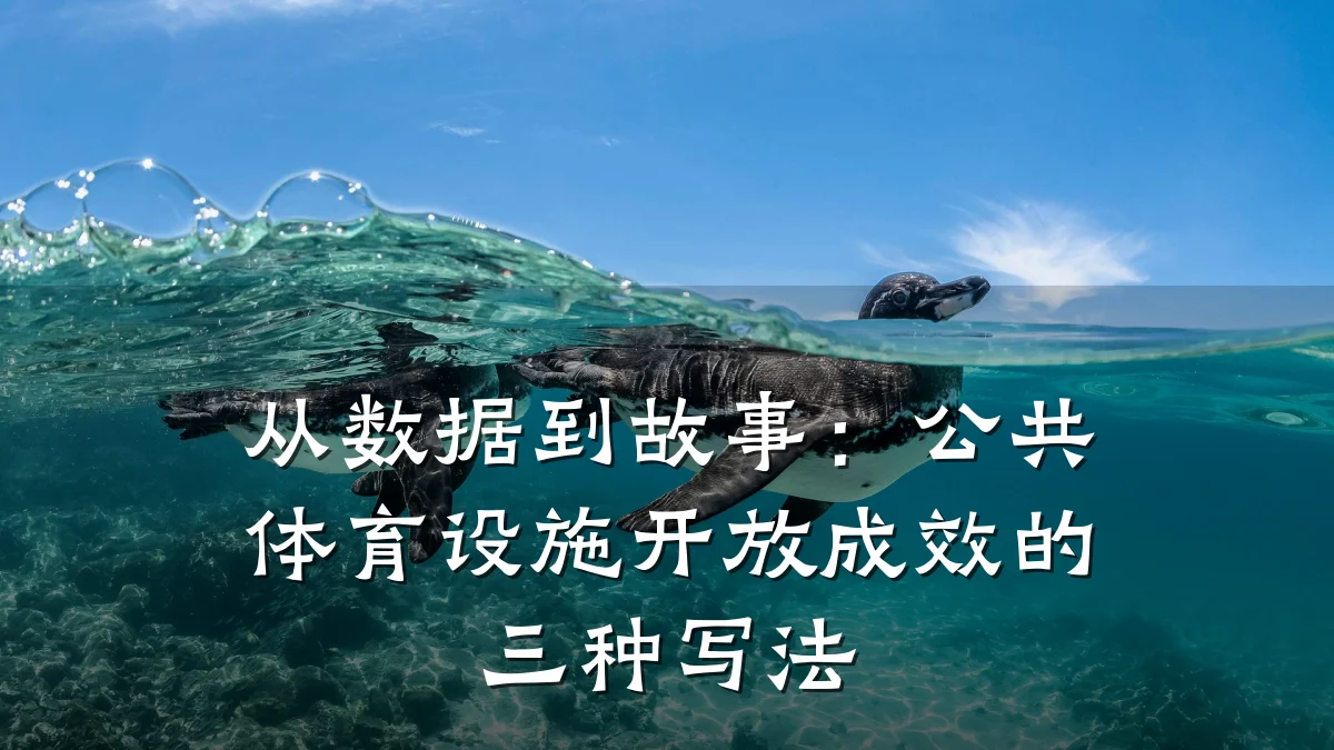 从数据到故事:公共体育设施开放成效的三种写法