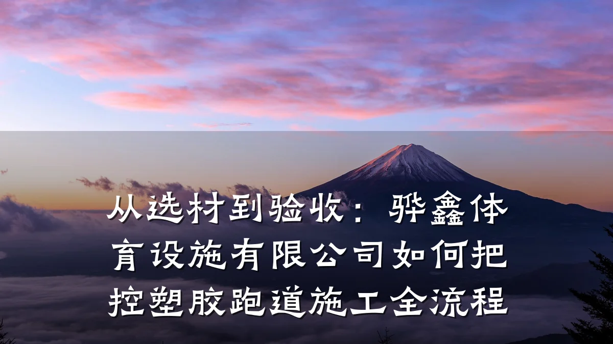 从选材到验收：骅鑫体育设施有限公司如何把控塑胶跑道施工全流程