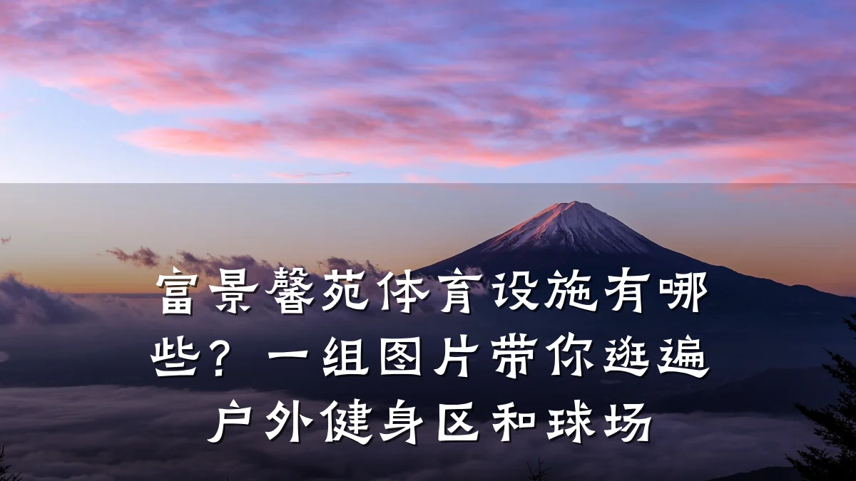 富景馨苑体育设施有哪些?一组图片带你逛遍户外健身区和球场