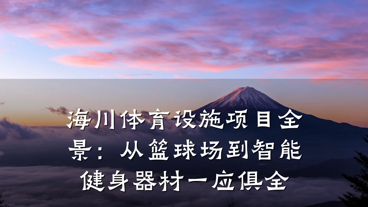 海川体育设施项目全景:从篮球场到智能健身器材一应俱全