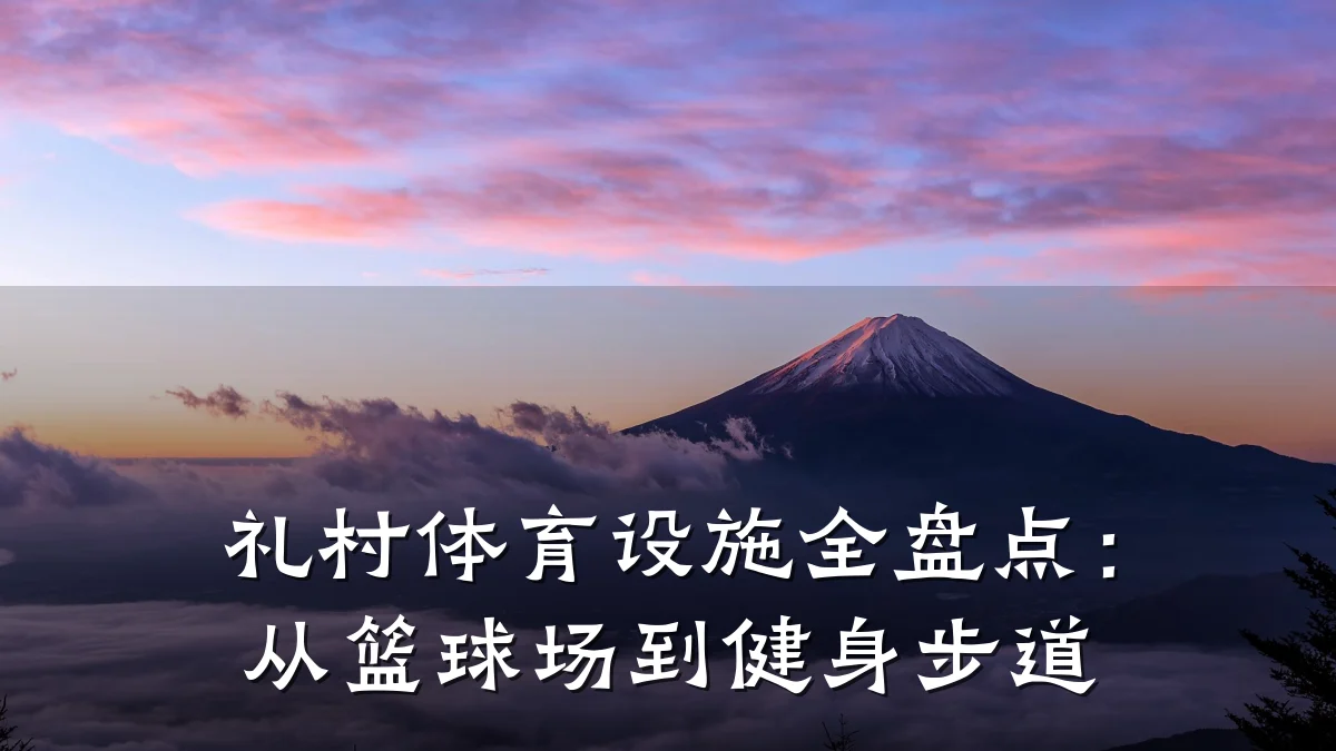 礼村体育设施全盘点:从篮球场到健身步道