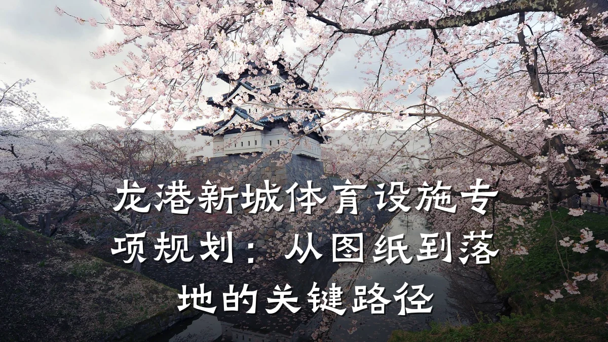 龙港新城体育设施专项规划:从图纸到落地的关键路径