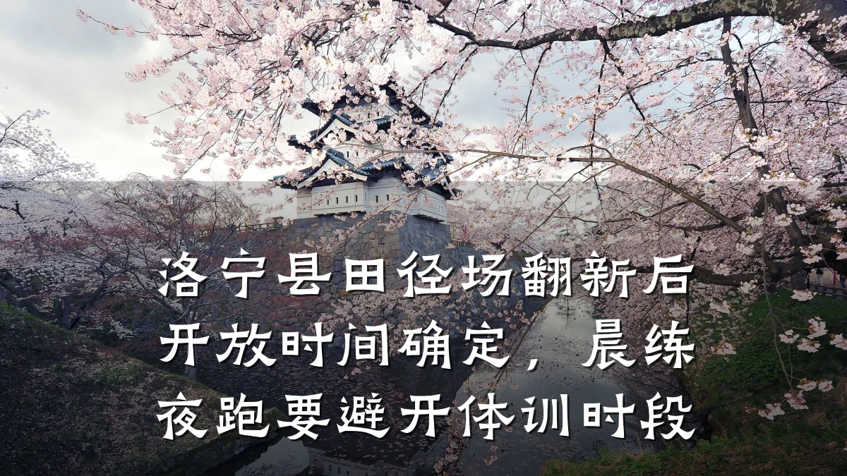 洛宁县田径场翻新后开放时间确定,晨练夜跑要避开体训时段