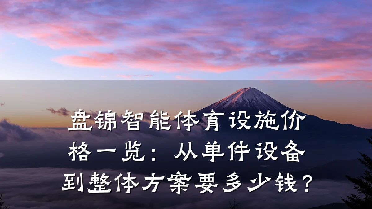 盘锦智能体育设施价格一览:从单件设备到整体方案要多少钱?