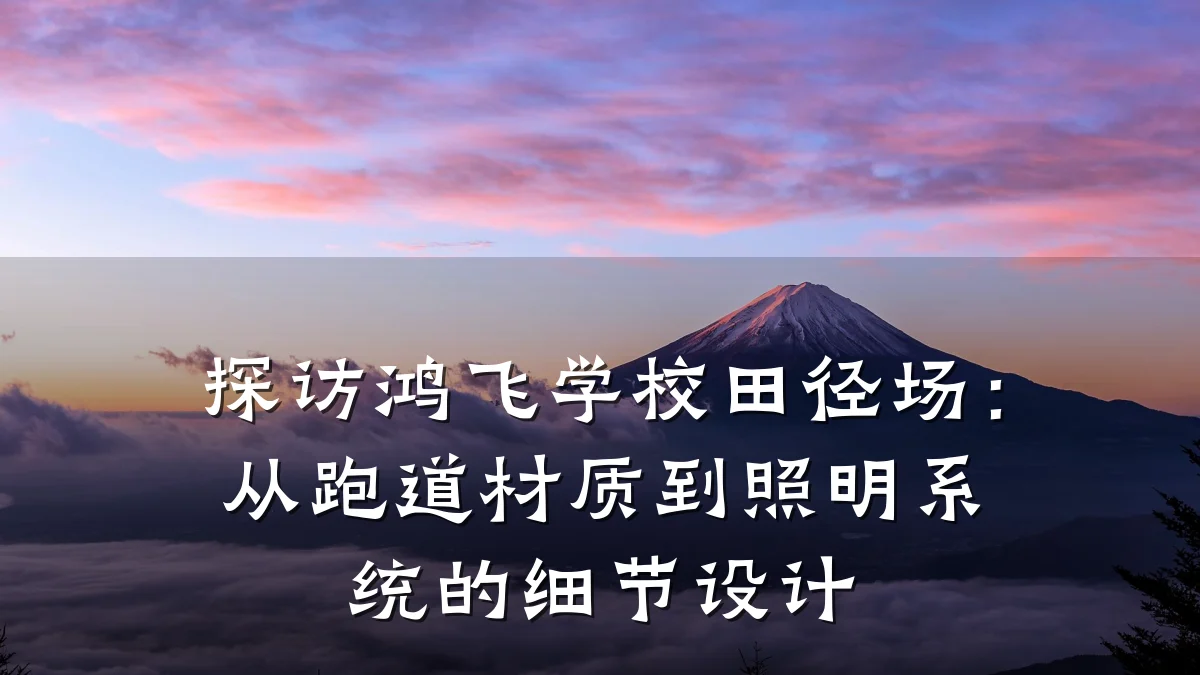 探访鸿飞学校田径场:从跑道材质到照明系统的细节设计