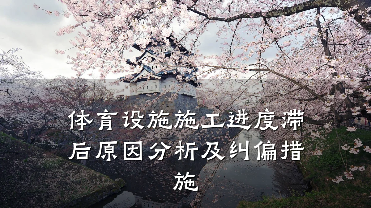 体育设施施工进度滞后原因分析及纠偏措施