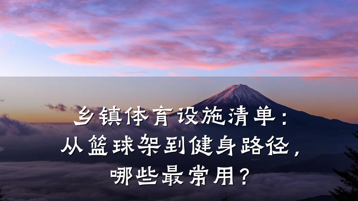 乡镇体育设施清单:从篮球架到健身路径,哪些最常用?