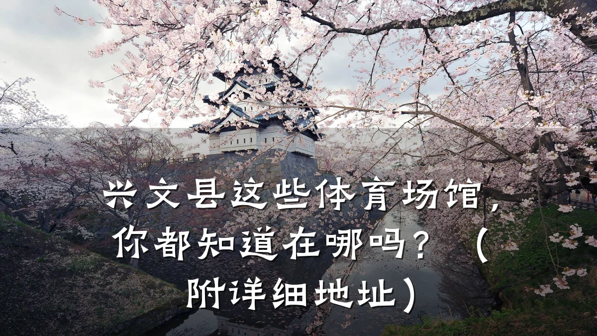 兴文县这些体育场馆,你都知道在哪吗?(附详细地址)