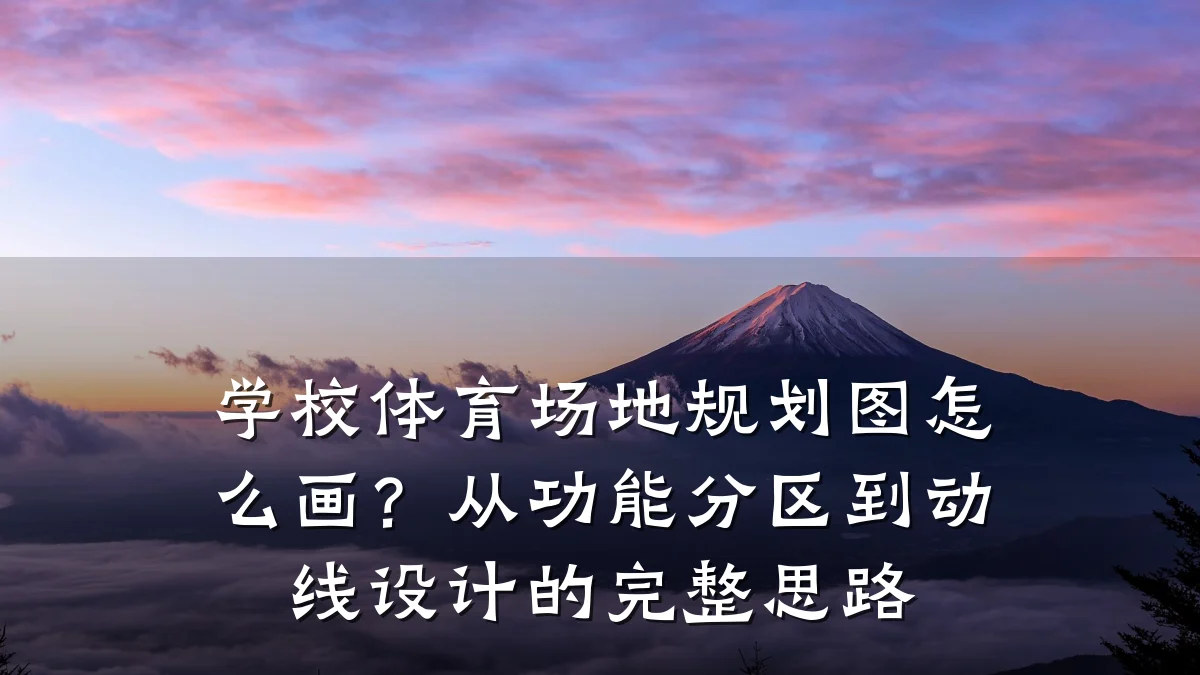 学校体育场地规划图怎么画?从功能分区到动线设计的完整思路