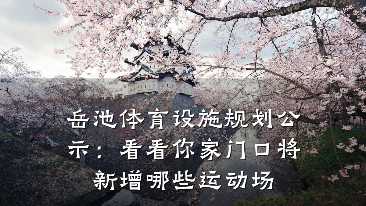 岳池体育设施规划公示:看看你家门口将新增哪些运动场