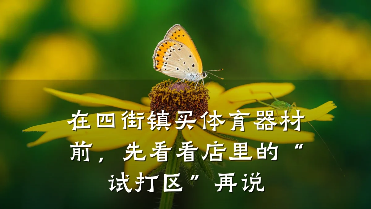 在四街镇买体育器材前,先看看店里的“试打区”再说